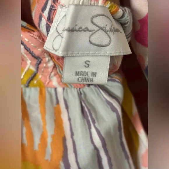 Multicolor Patterned Women's Lined Halter Maxi Dress Size Small 💯% Rayon - Picture 13 of 14